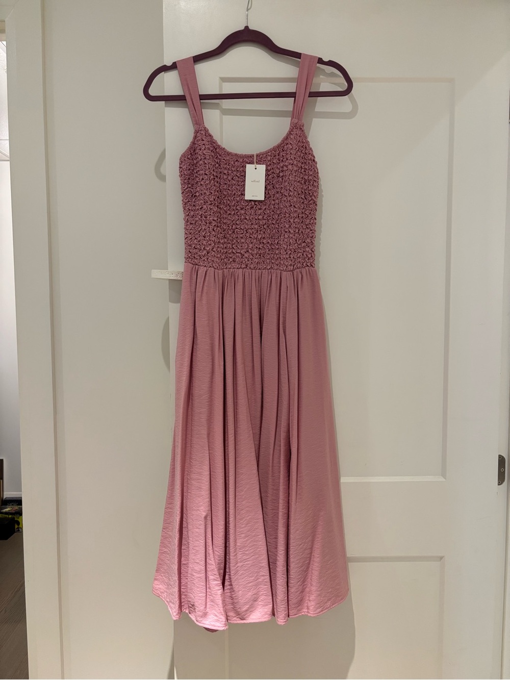 Wilfred' Pink Smocked dress 2025 season